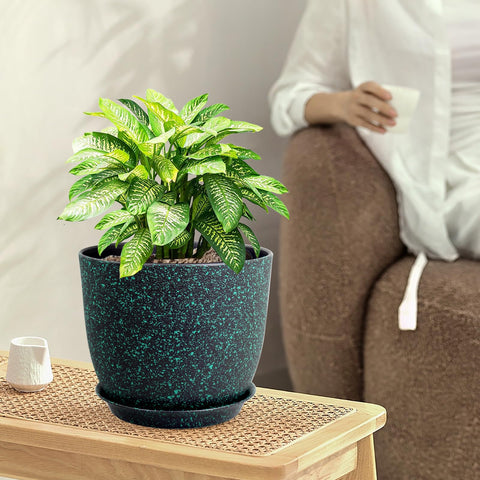 WSMKSZ set of 3 12/10/9 inch pots top view suitable for varied plant sizes
