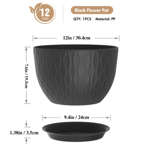 WSMKSZ water-ripple-pot shows drainage holes for healthier watering.