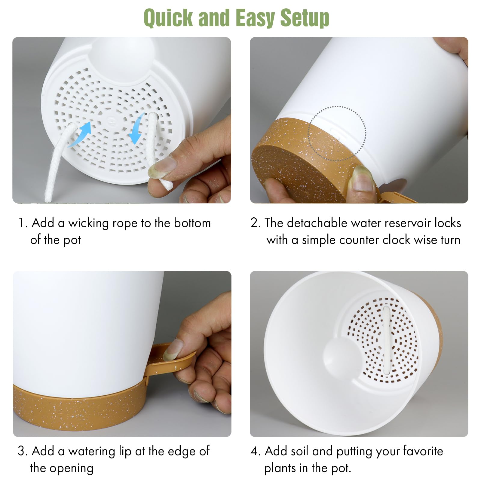 WSMKSZ pot highlights wick rope for consistent watering.