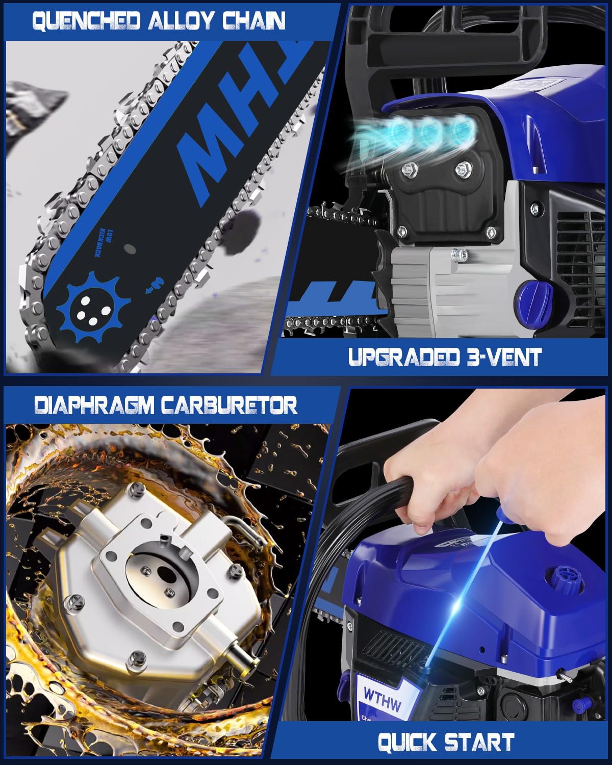 WTHW dual-spring anti-vibration reducing fatigue during use