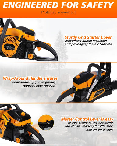 Protective cover and essential tools included for immediate use.