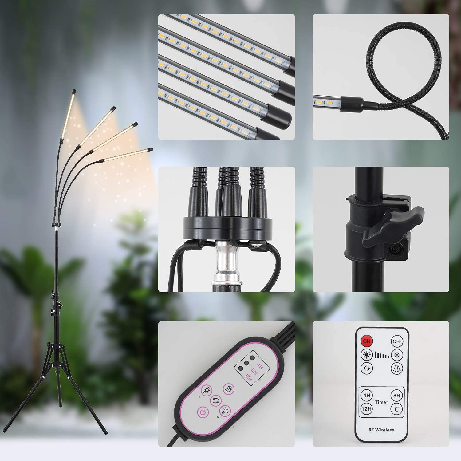 WTINTELL LED grow light stand easy installation saves setup time