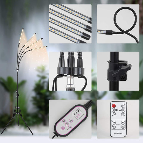 WTINTELL LED grow light stand easy installation saves setup time