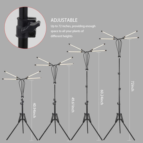 WTINTELL LED grow light stand supports indoor plants like tomatoes and herbs