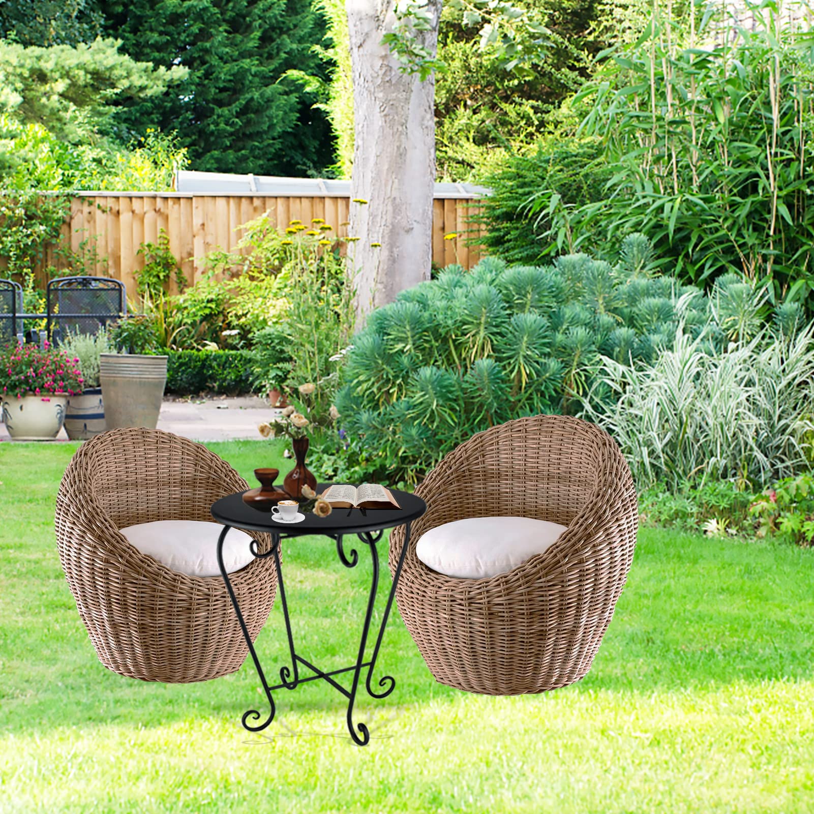 Wtiujhg outdoor end table weather resistant finish keeps patio essentials protected