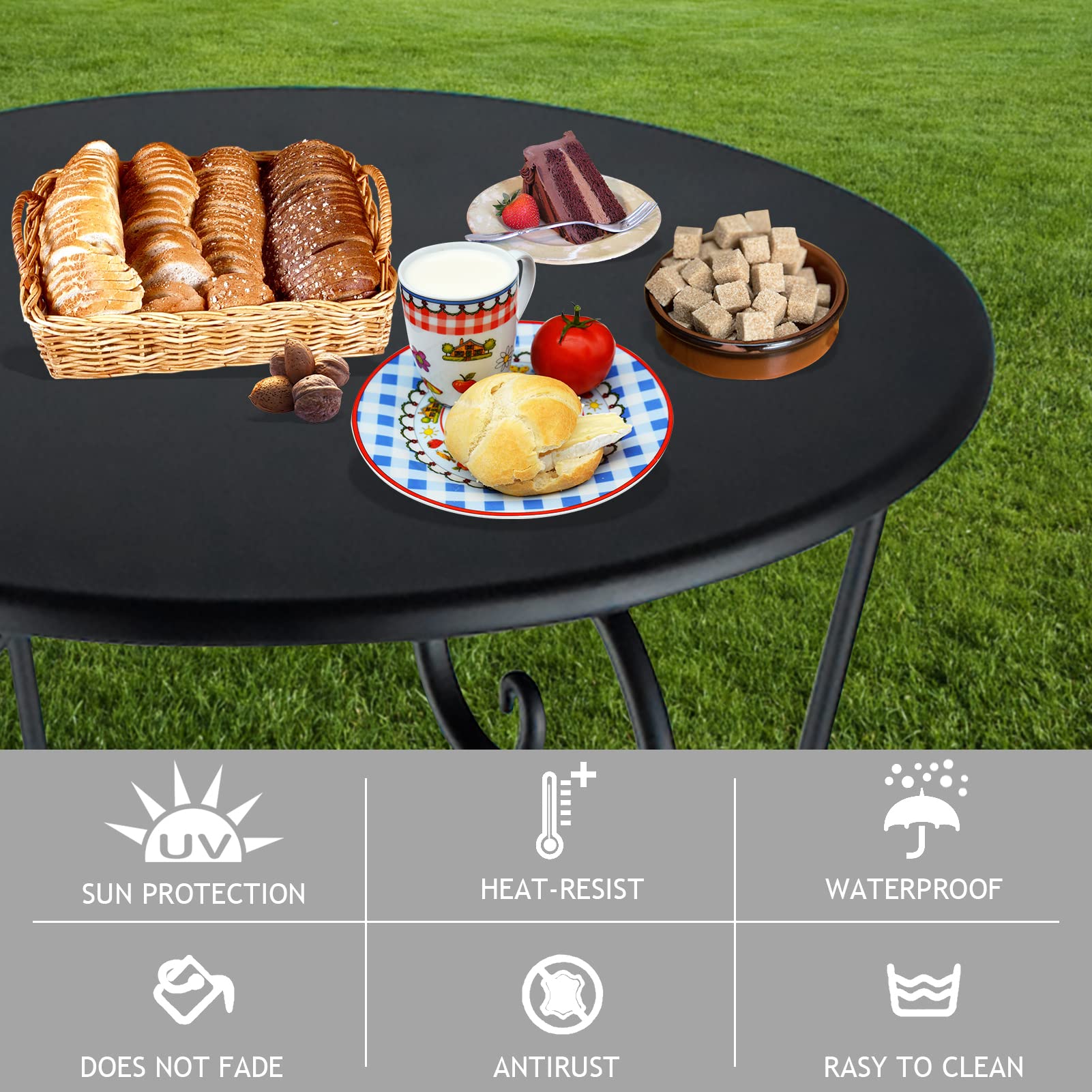 Wtiujhg patio table compact dimensions save space on small balconies