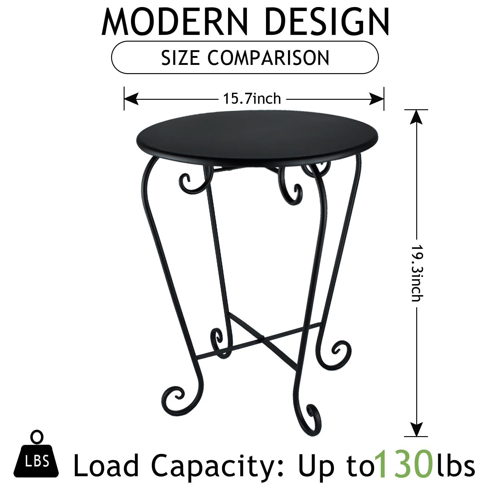 Wtiujhg round side table stable X-shaped base stays sturdy on decks
