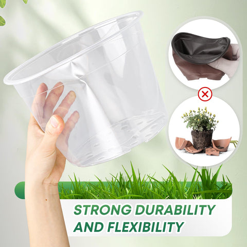 WTXHOP durable reusable plastic nursery pot for multiple seasons