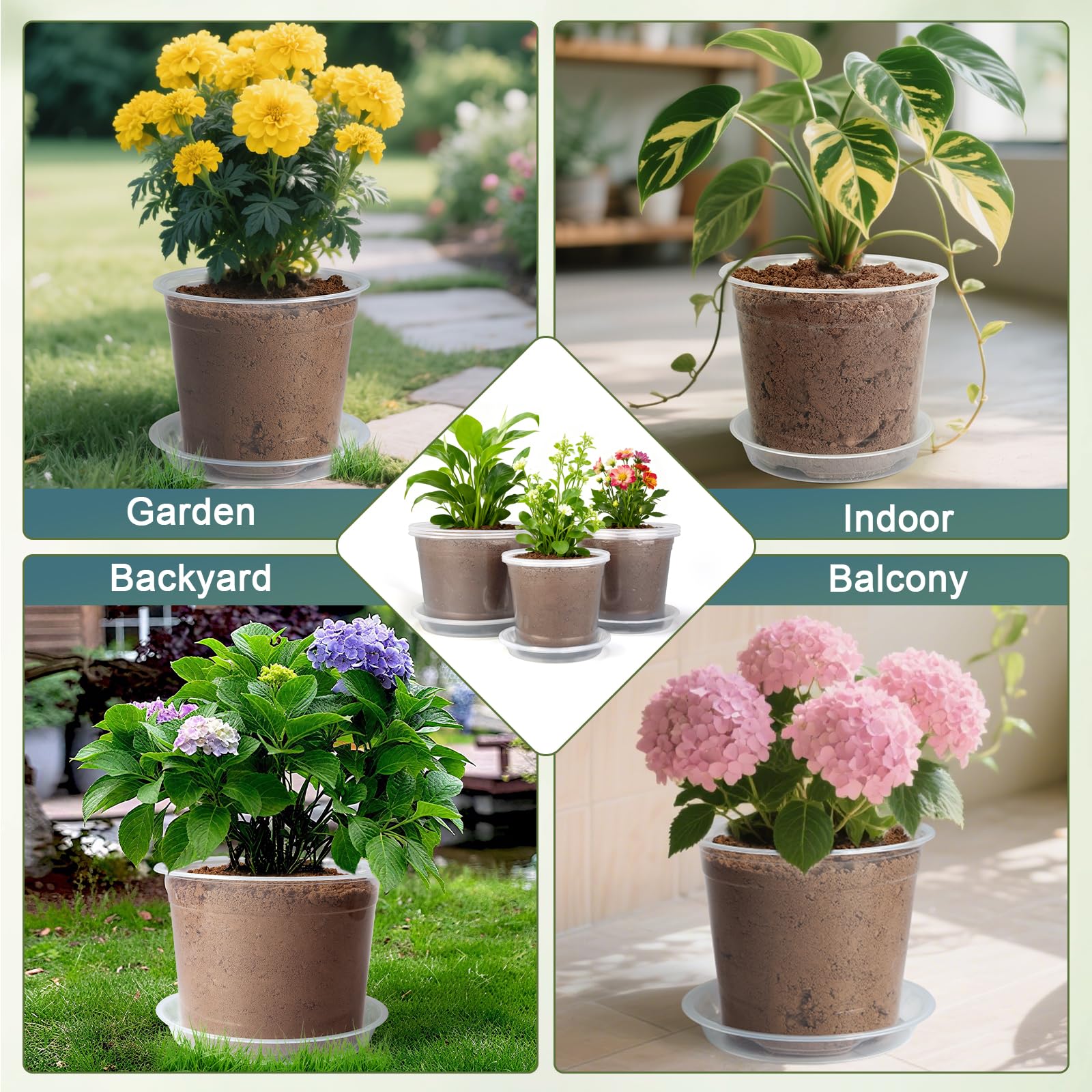 WTXHOP indoor-outdoor garden pots suitable for a variety of plants
