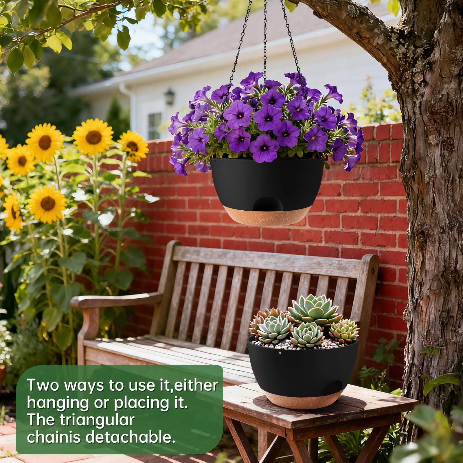 WUCEIAUU drainage tray with porous base promotes healthy root airflow.
