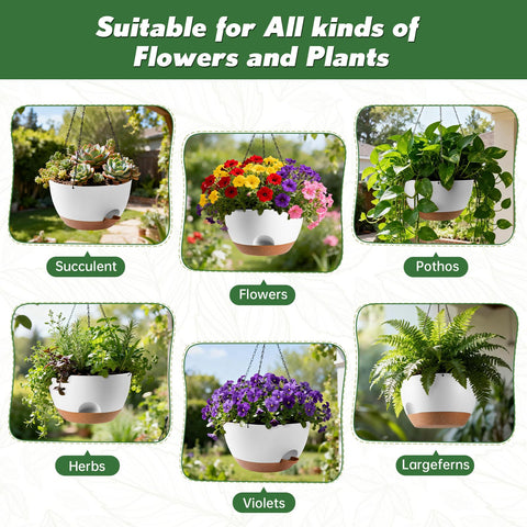 WUCEIAUU minimalist white-brown planter fits modern spaces beautifully.
