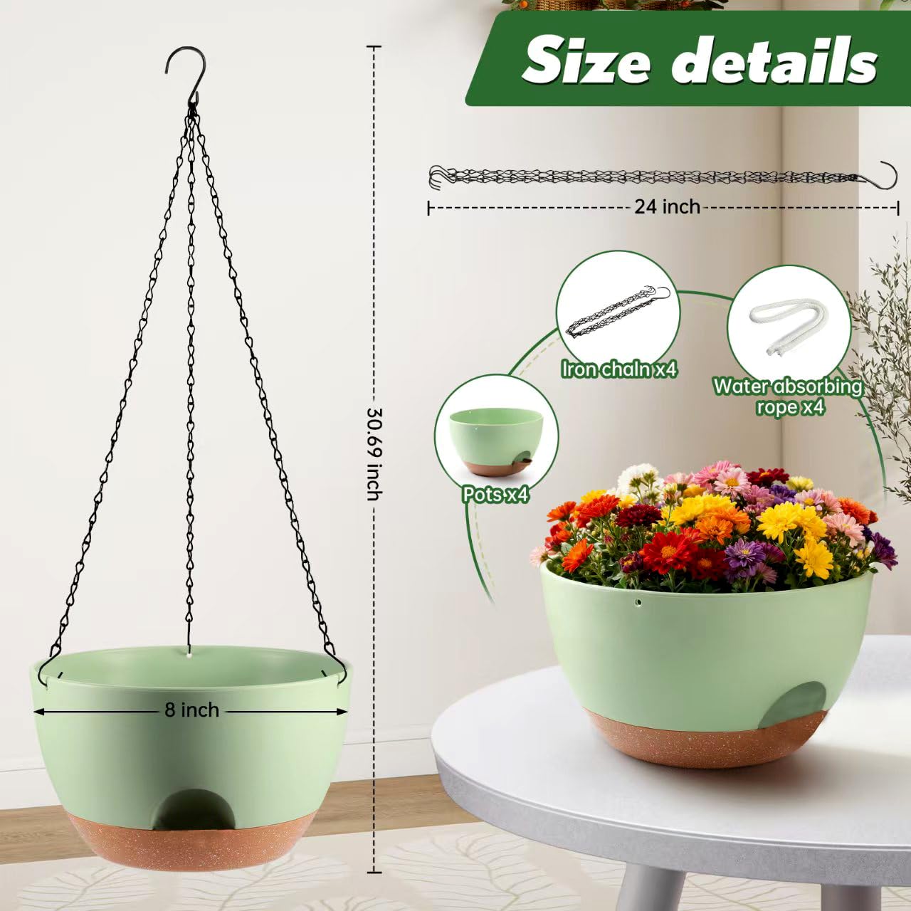 WUCEIAUU porous base drainage tray improves root airflow and prevents waterlogging.