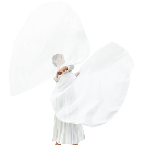Wuchieal 55-inch white worship flags in a 2-pack for group dances and church services