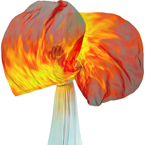 Wuchieal 55-inch worship flags pair, vivid colors for graceful worship movements.