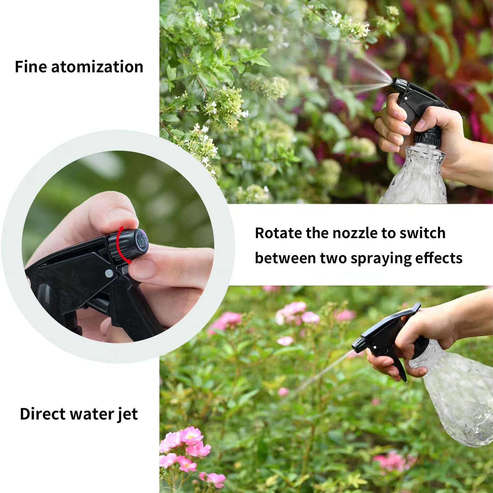 Wugongshan ergonomic push head bottle designed for comfortable daily spraying