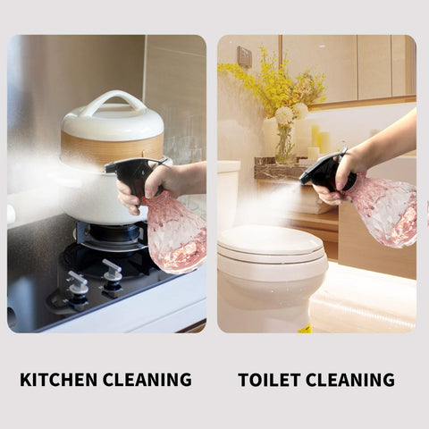 Wugongshan pink 500ml refillable spray bottle designed for home and garden tasks.