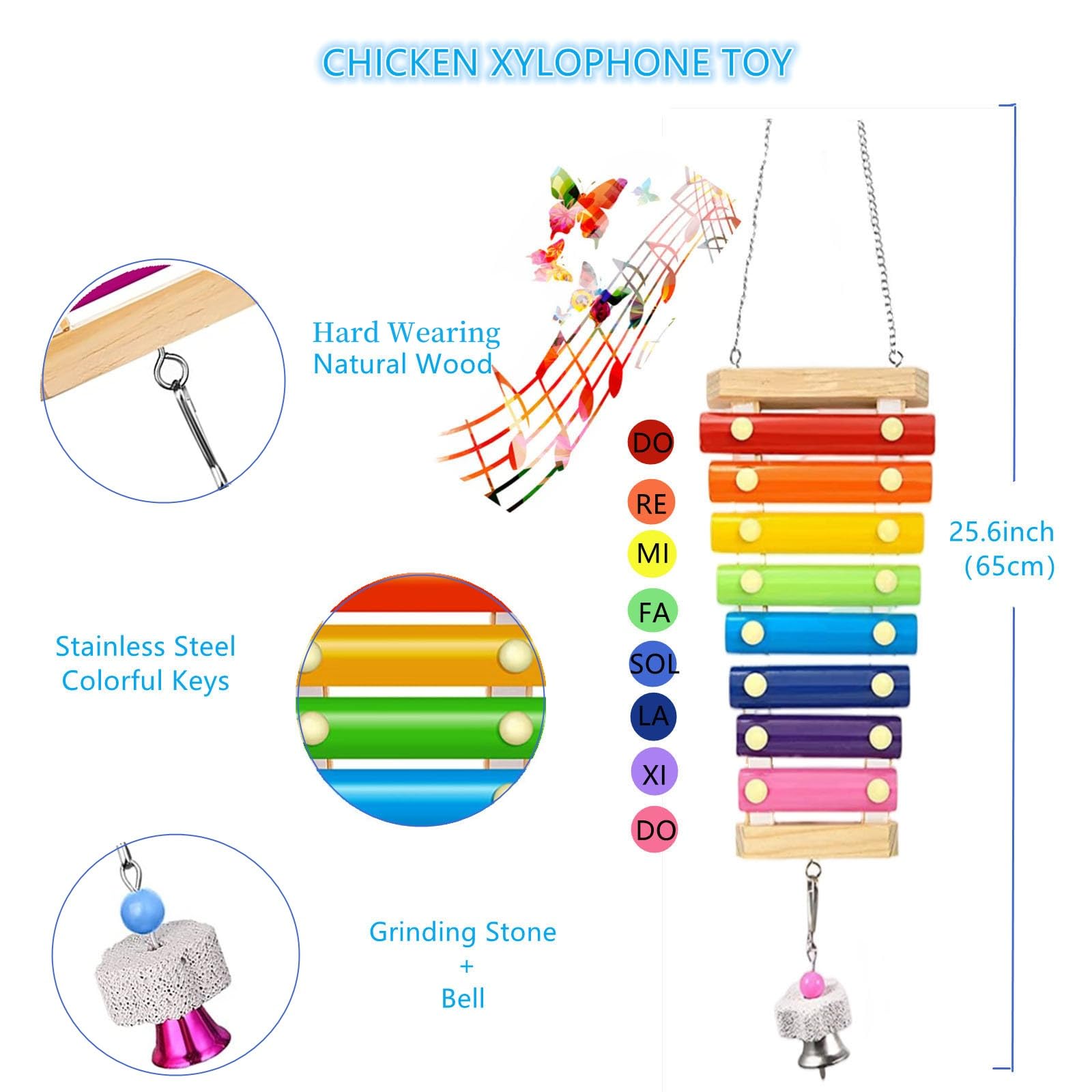 WUJCXRV chicken xylophone produces gentle sounds that stimulate curiosity and play