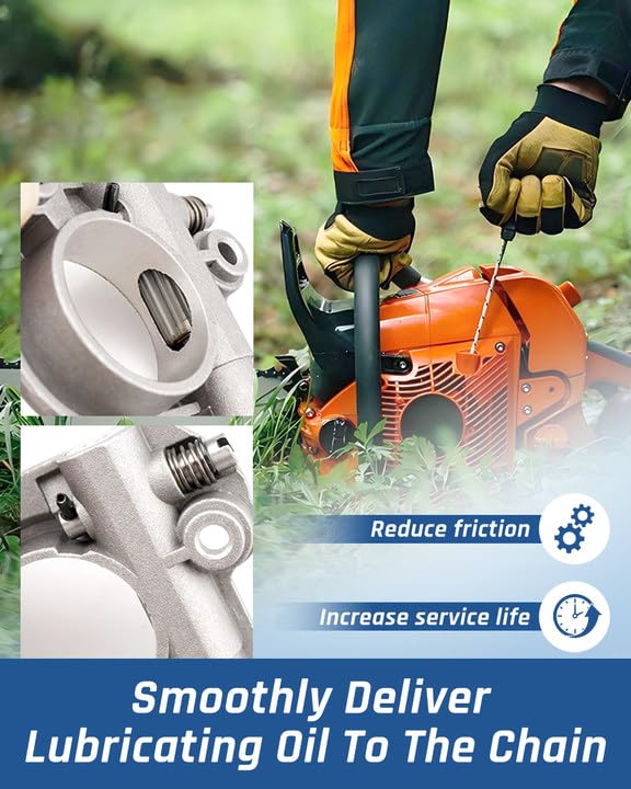 Wujexuhe auto oiler assembly for Echo CS-620P supports reduced friction
