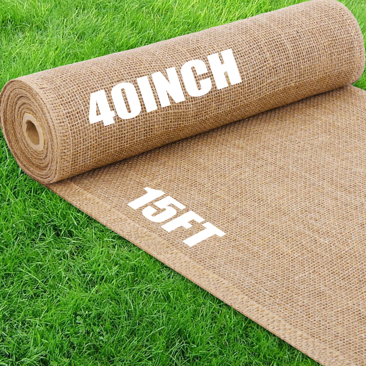 Wukfuiui burlap roll in natural fiber for garden wrap and crafts.