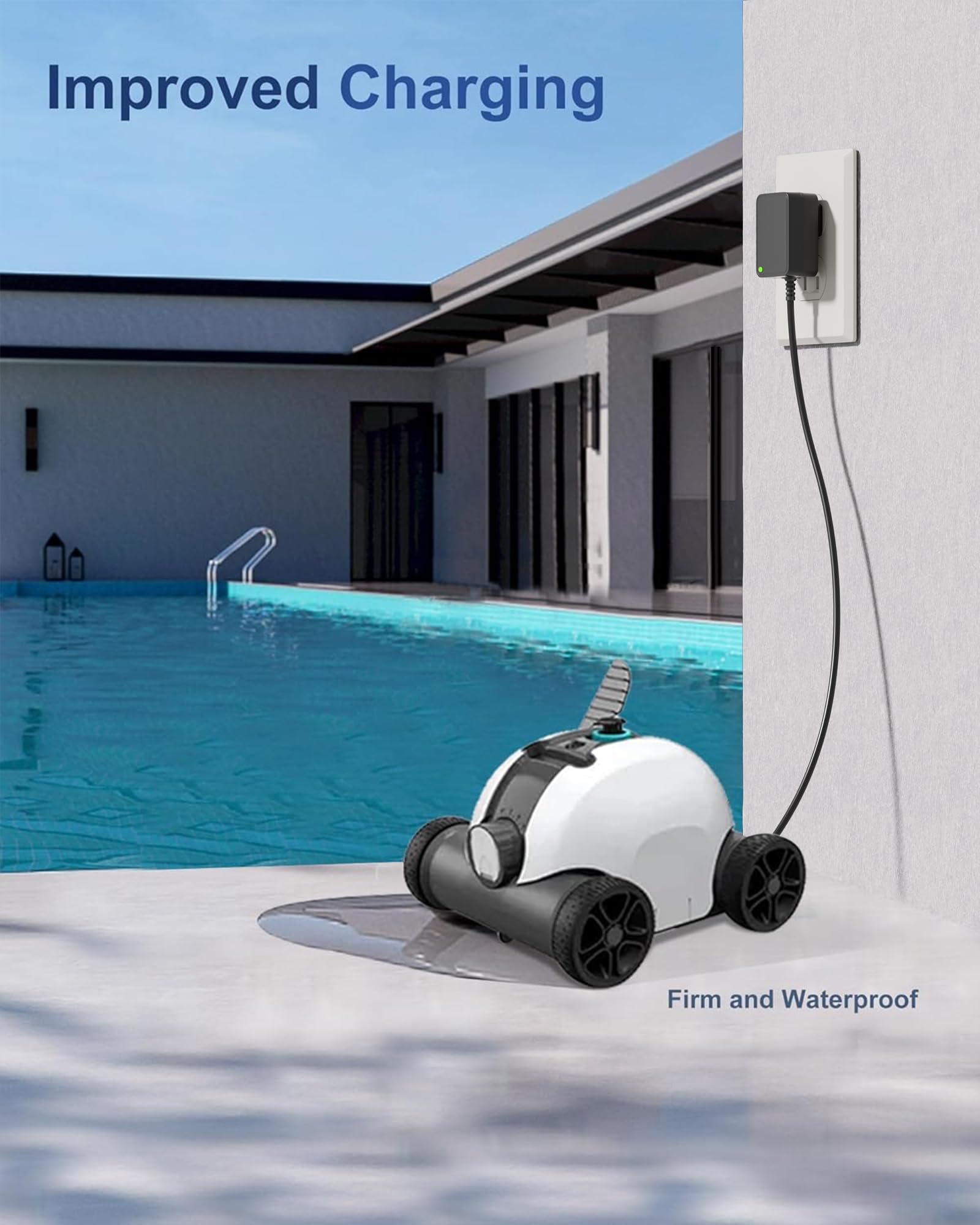 WUKUR Aiper Seagull 1500 charger with steady charging for long runtimes.