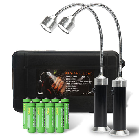 Wulakeo grill light with magnetic base for secure mounting and hands-free illumination.