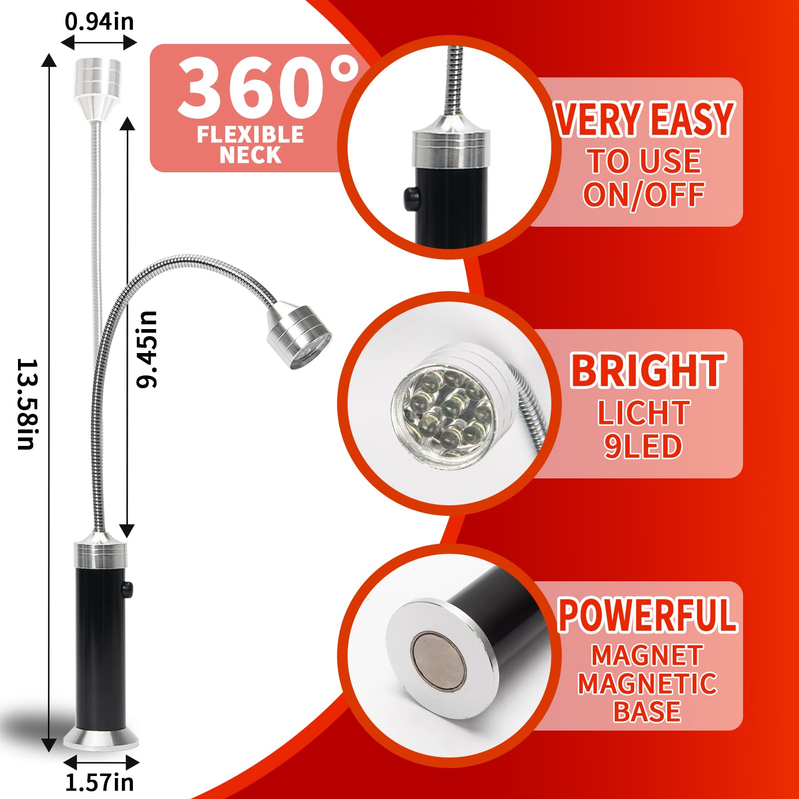 Wulakeo grill light comes with batteries included for immediate outdoor use.