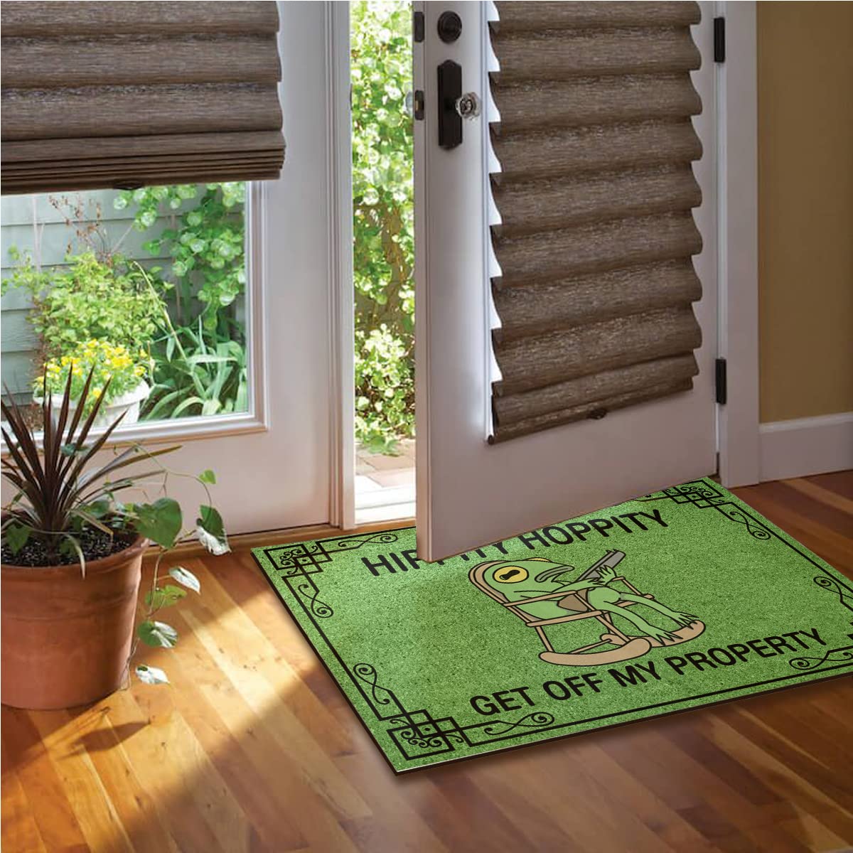 Wulidrom Hippity Hoppity doormat size 31.5x20 inches for standard doors