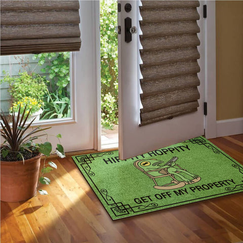 Wulidrom Hippity Hoppity doormat size 31.5x20 inches for standard doors