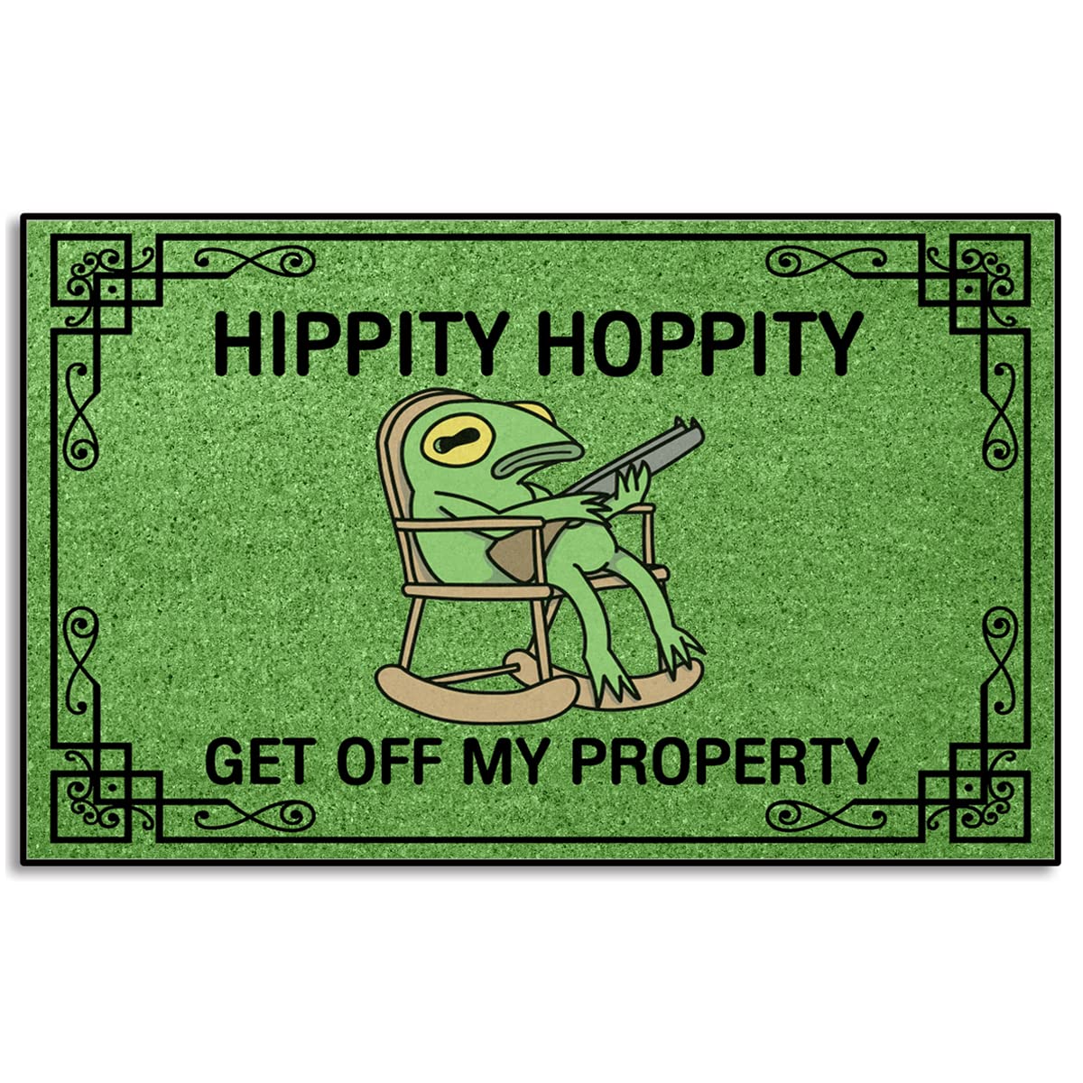 Wulidrom Hippity Hoppity doormat front view showing compact profile and welcoming feel