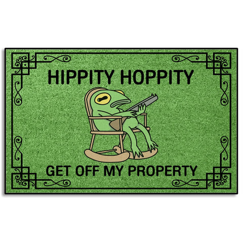 Wulidrom Hippity Hoppity doormat front view showing compact profile and welcoming feel
