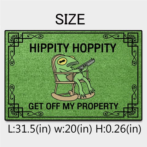 Wulidrom Hippity Hoppity doormat packaged as a thoughtful housewarming gift