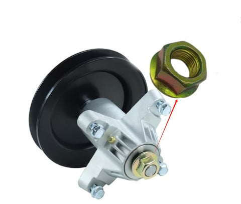 WUQIANNIAN spindle nut installed on a riding mower for smooth operation