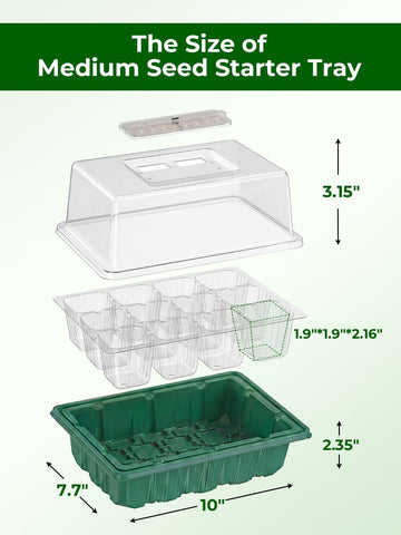 Wuraire humidity dome ventilation cover maintains steady moisture for even germination