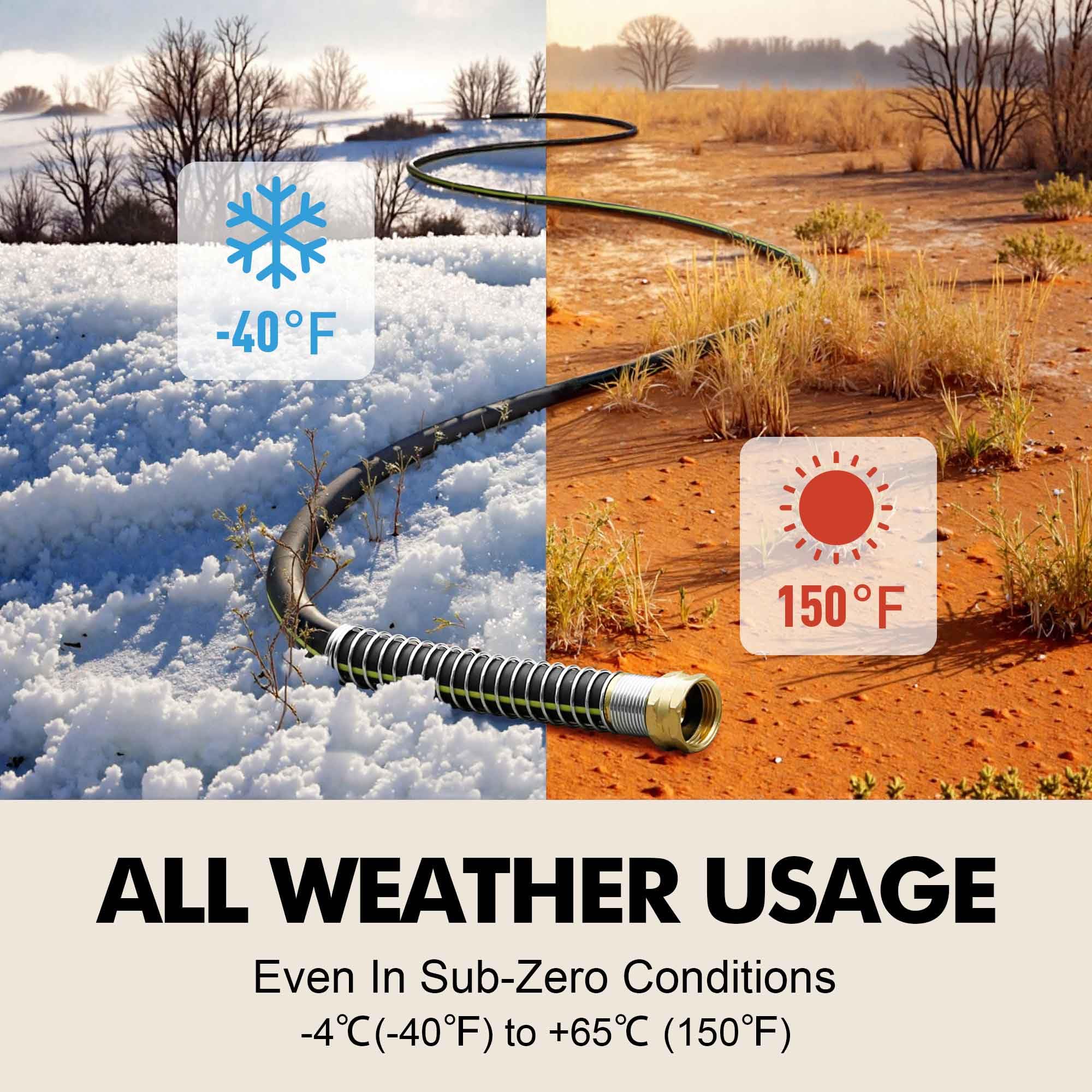 Wurzberge solid brass fittings improve durability and leak resistance for outdoor use.
