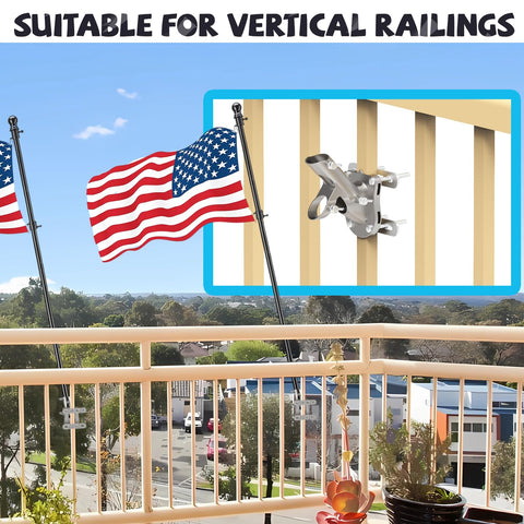 Wuutyty flagpole bracket at 45-degree angle for angled display