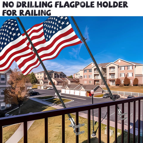 Wuutyty flagpole bracket at 90-degree angle for upright display