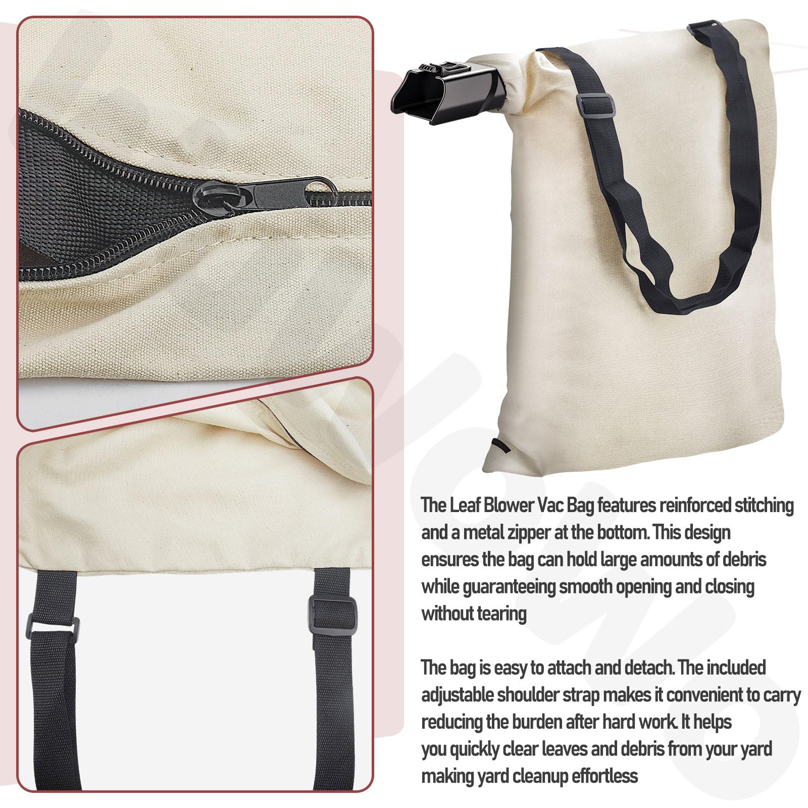 WuWoWo bag with adjustable shoulder strap for comfortable handling.