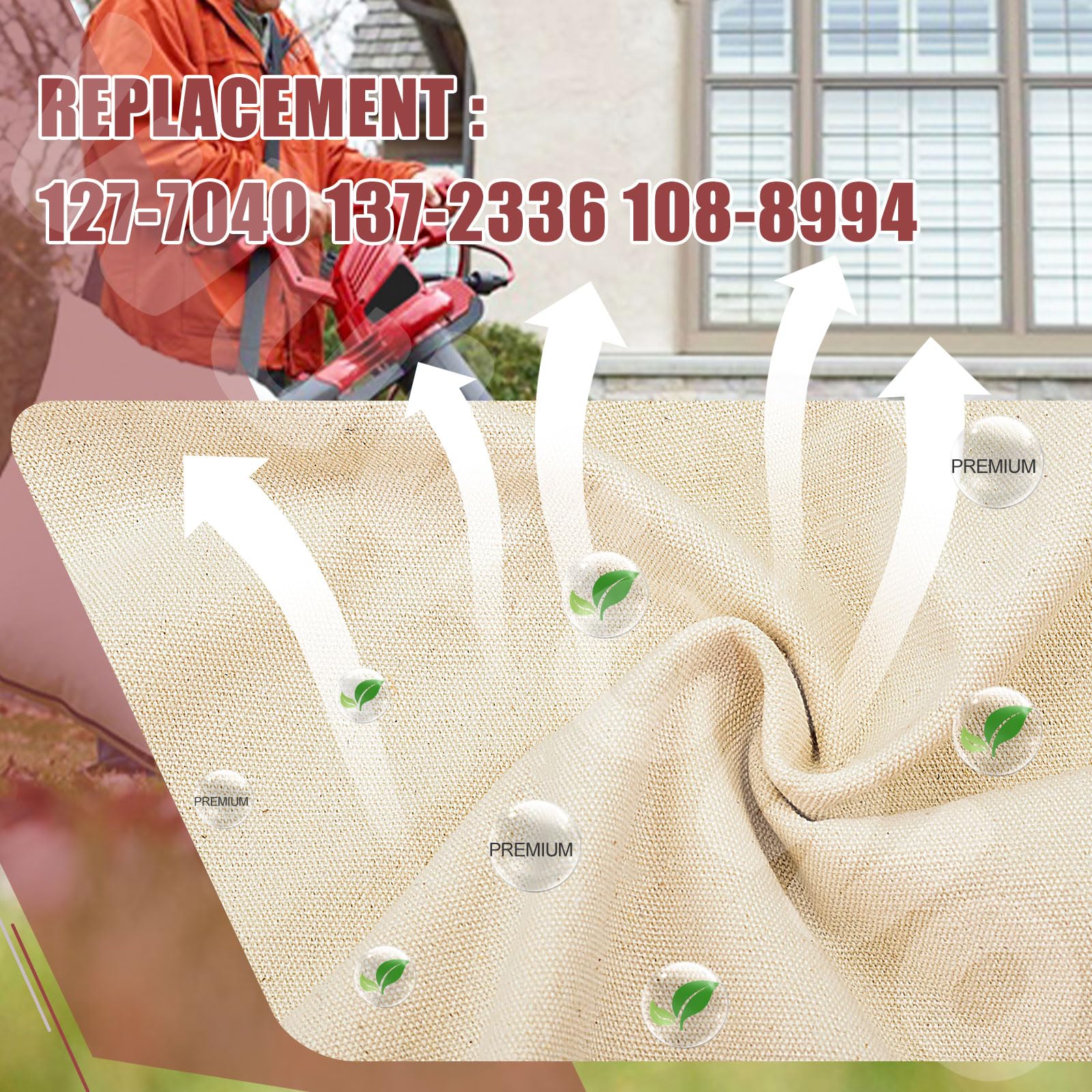 WuWoWo bag holds large debris and reduces trips to the pile.