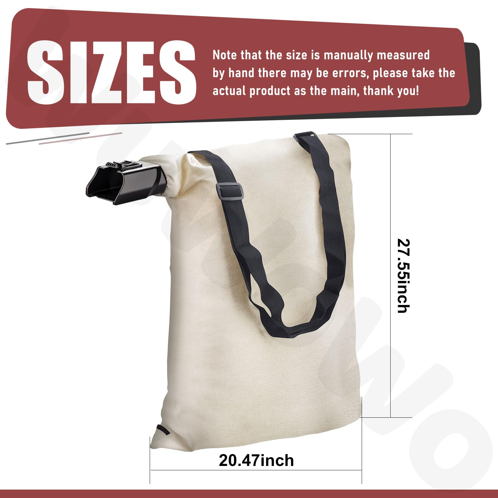 WuWoWo bag shows reinforced stitching for durable yard cleanup.
