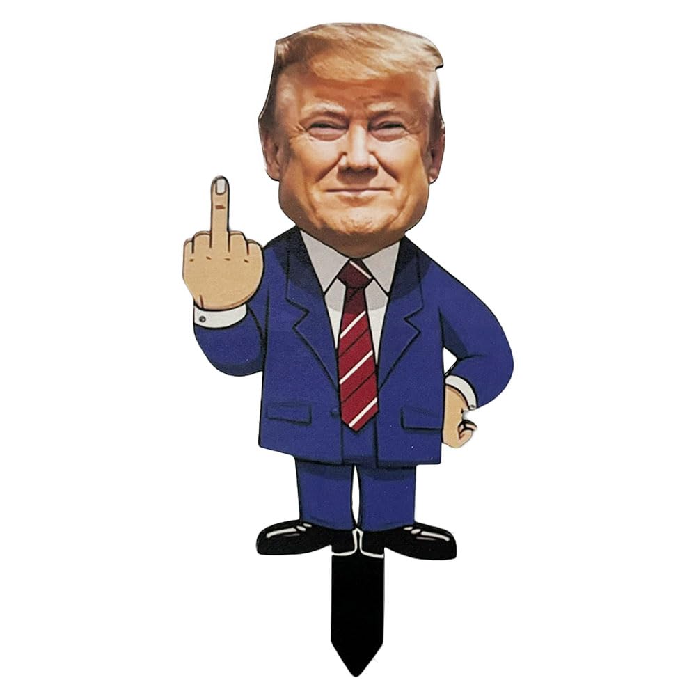 WVT Trump Yard Sign with middle-finger design boosts curb appeal and conversation.