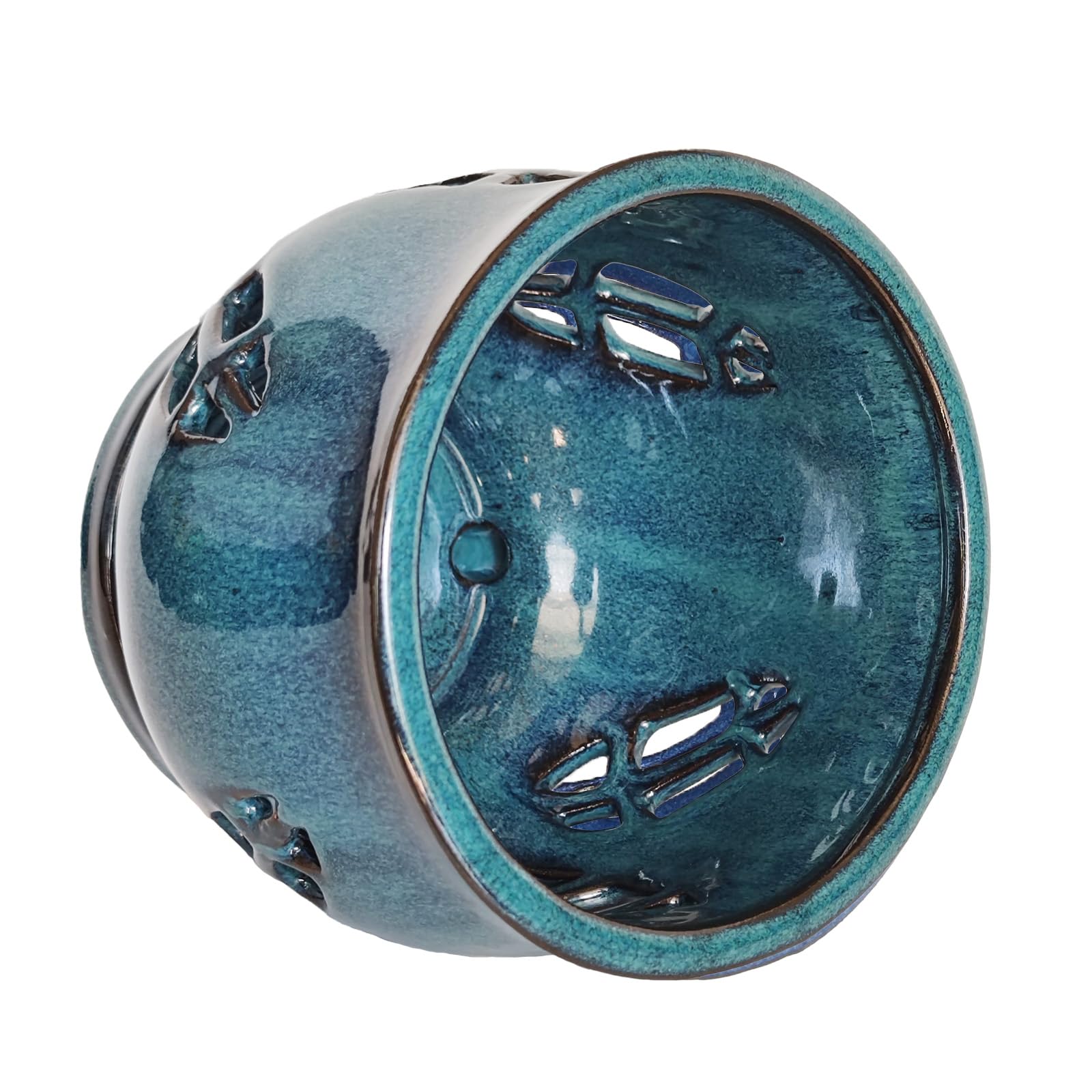 W&W orchid pot teal durable ceramic ensures long-lasting performance for indoor gardens.