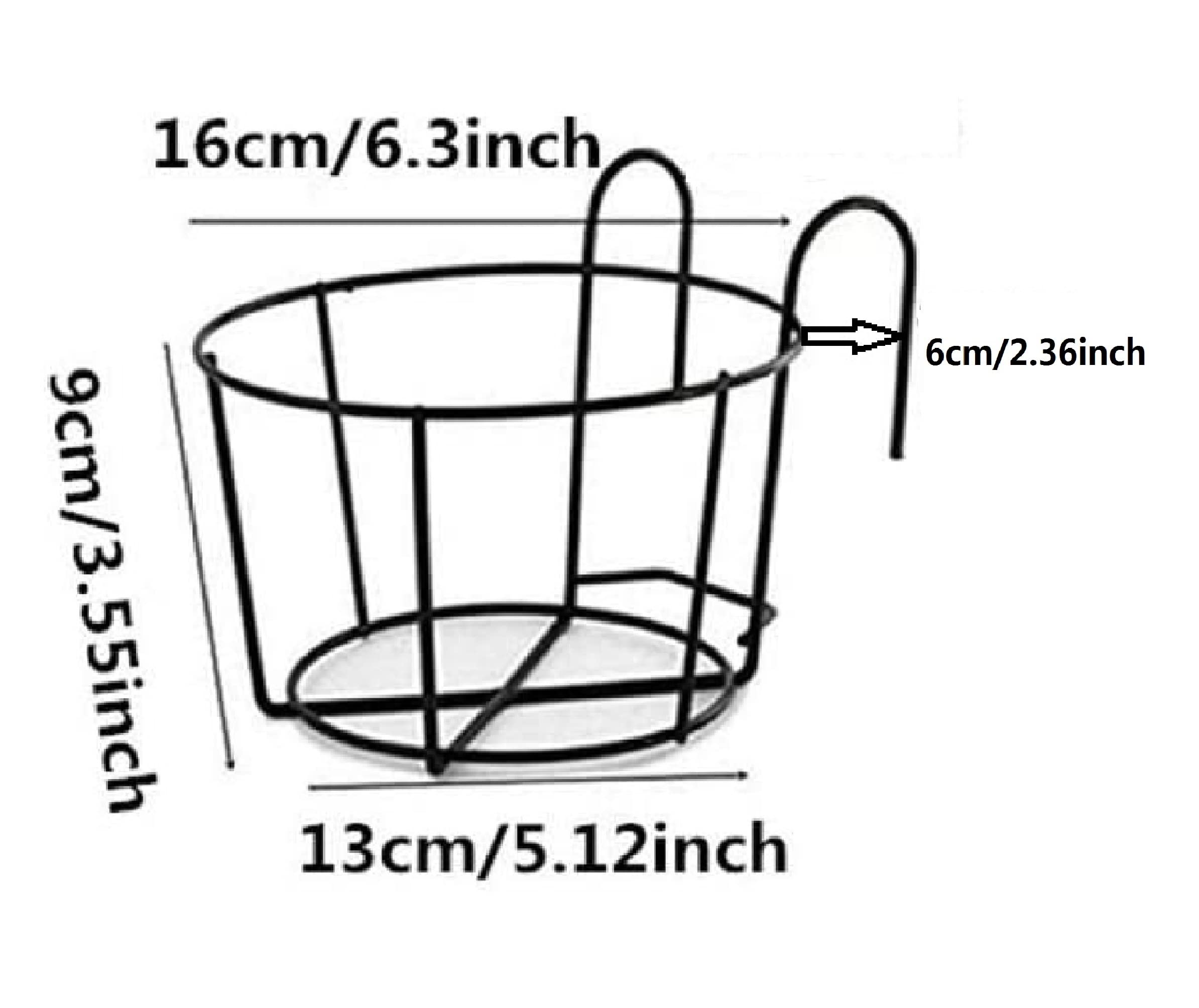 WWahuayuan railing planter iron hook mount showcasing elegant home garden decor.