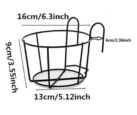 WWahuayuan railing planter iron hook mount showcasing elegant home garden decor.
