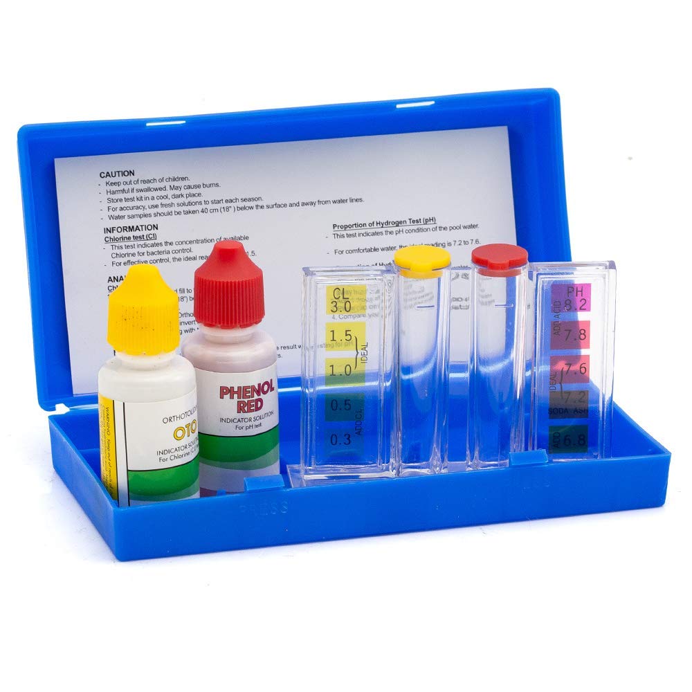 WWD POOL 2 Way test kit case keeps pool testing organized and ready