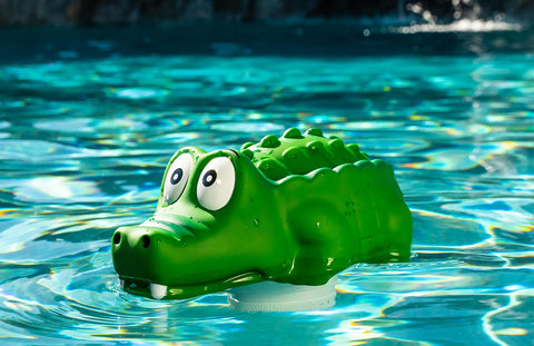 WWD POOL Alligator floater clear design promotes visibility and long-lasting performance.