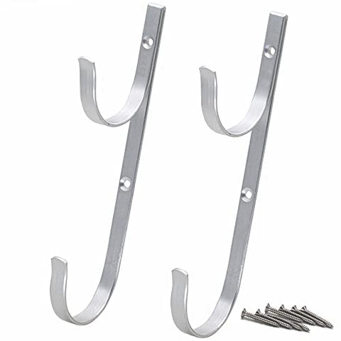 WWD POOL aluminium pole hanger with blue 2-hooks keeping pool tools organized