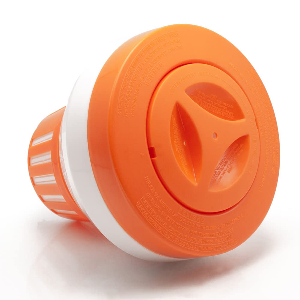 WWD Pool float dispenser with large capacity holds more tablets for longer pool coverage