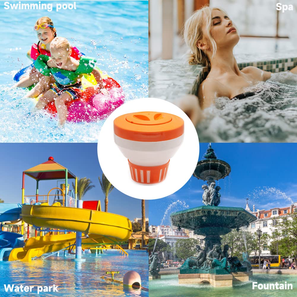 WWD Pool orange chlorine floater designed for indoor and outdoor water features and water parks