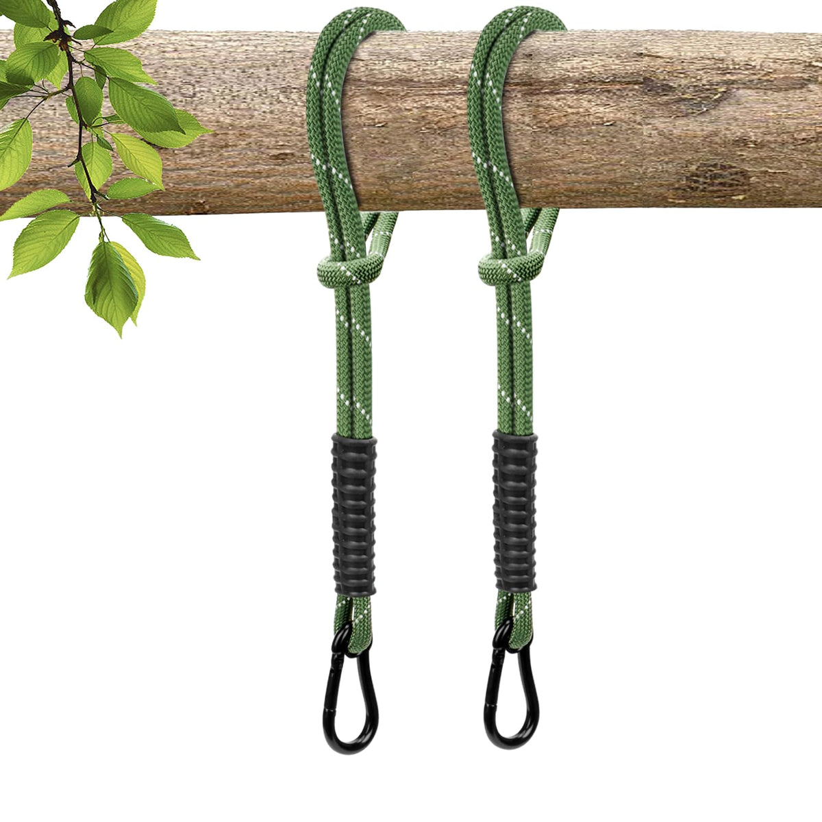 WWFFEN heavy-duty tree swing ropes show secure straps for durable outdoor swings.