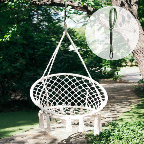 WWFFEN tree straps wrapped around a branch demonstrate quick, tool-free installation.